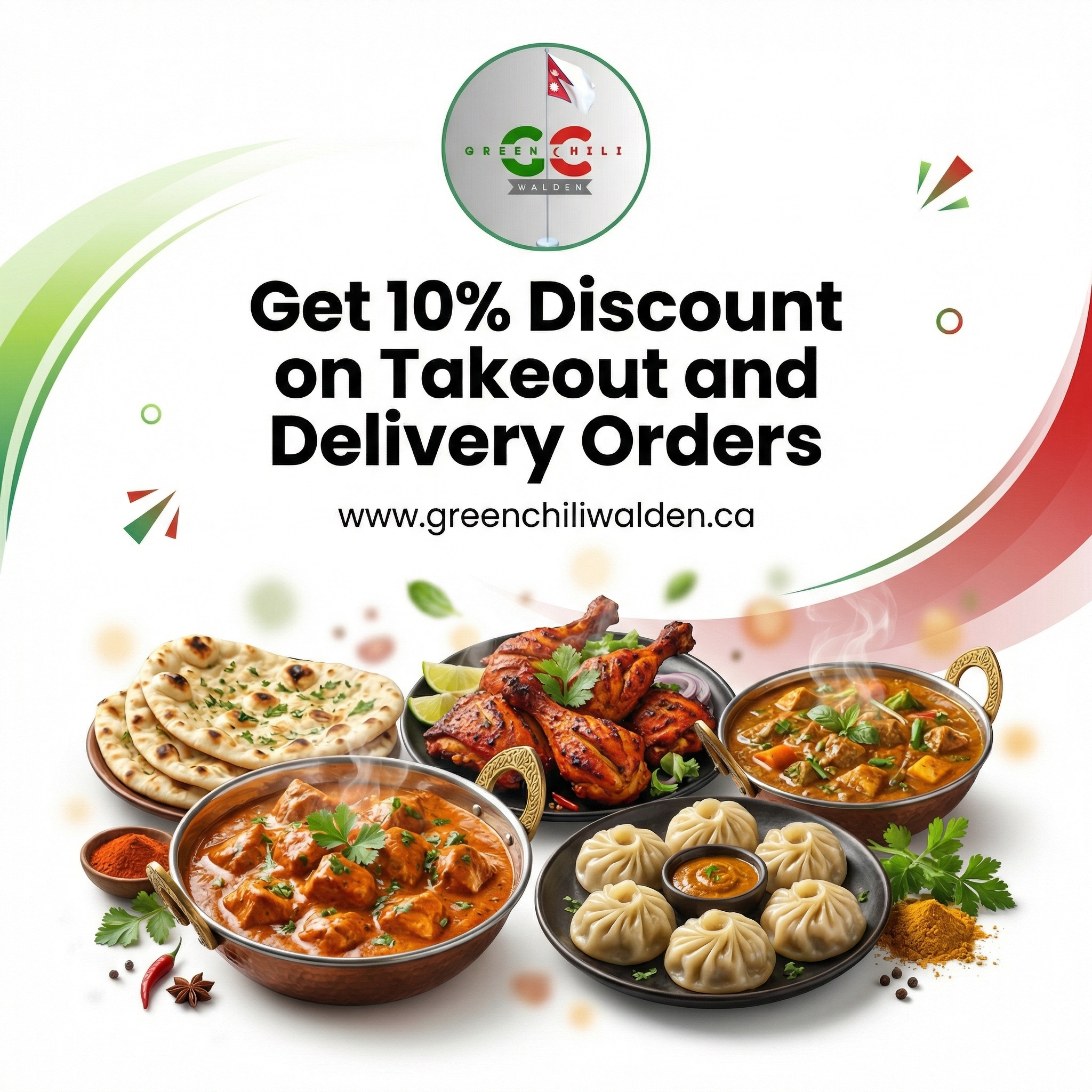 Green Chili Special Offer - Authentic Indian Food Calgary Walden