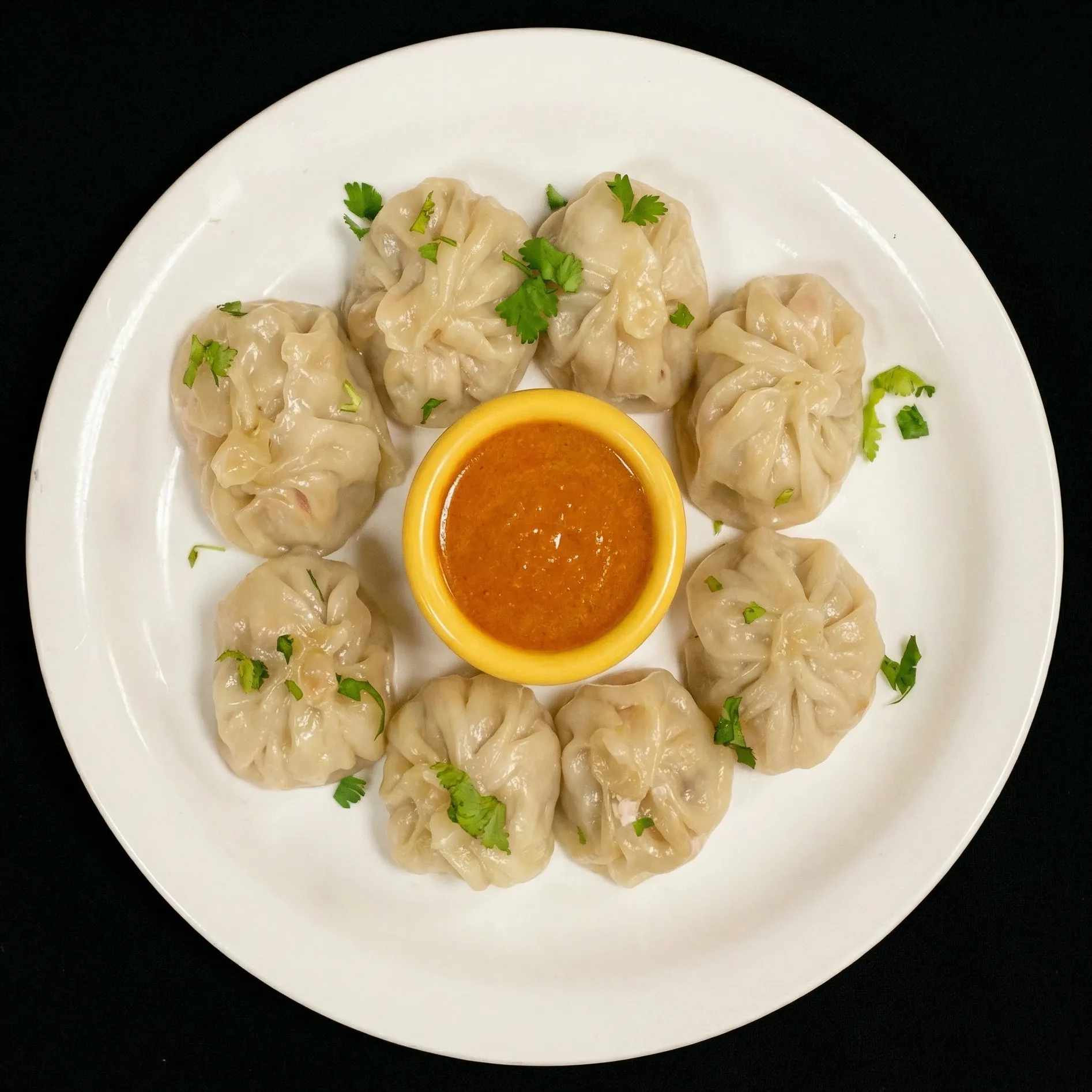 Chicken Momos - Nepalese dumplings at Green Chili Fine Indian Cuisine Calgary